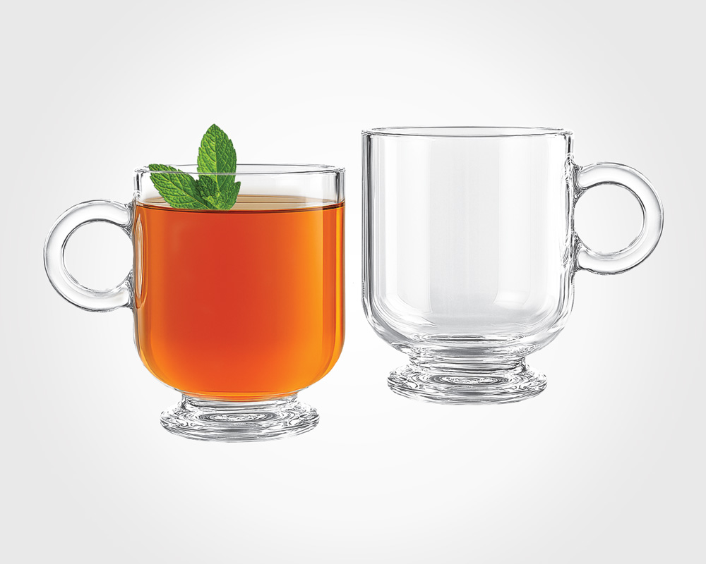 فنجان شیشه ای پایه دار 220 سی سی — تصویر ۲