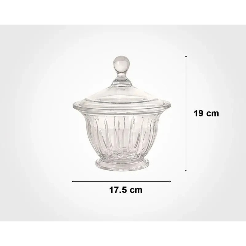 شکلات خوری لیمون مدل شیشه ای شیاردار کد HS2431 — تصویر ۶