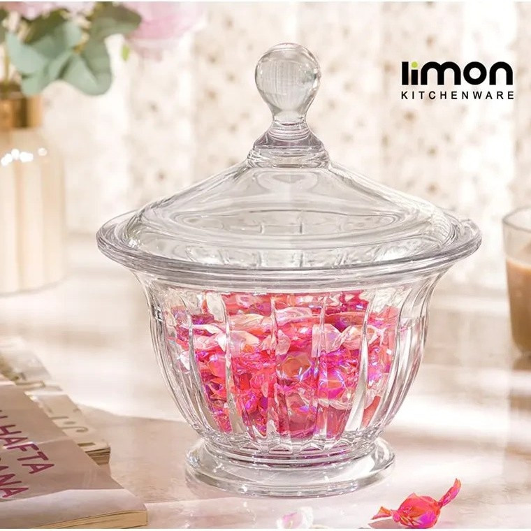 شکلات خوری لیمون مدل شیشه ای شیاردار کد HS2431 — تصویر ۵