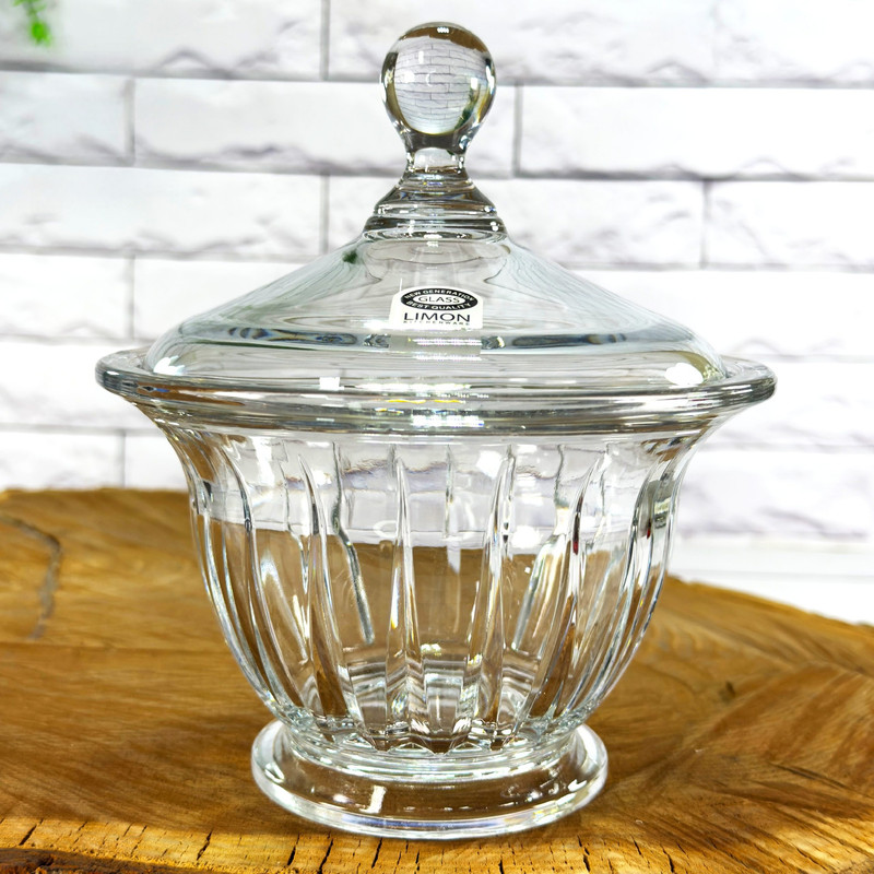 شکلات خوری لیمون مدل شیشه ای شیاردار کد HS2431 — تصویر ۲