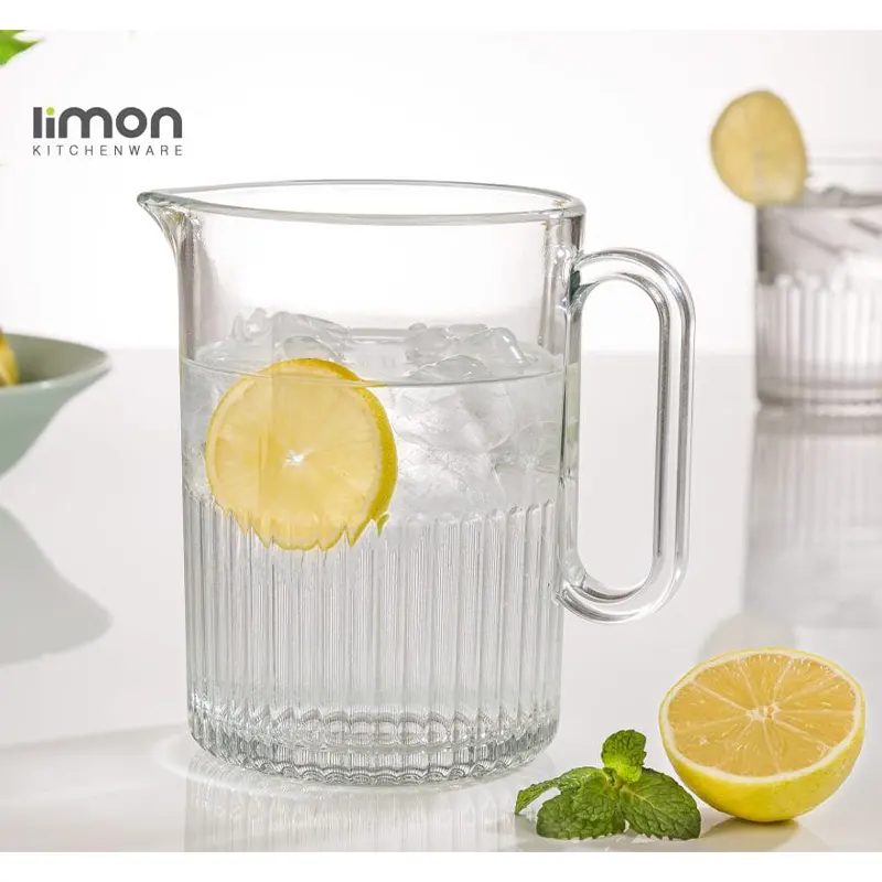 پارچ شیشه‌ای شیاردار لیمون کد 2228 — تصویر ۲