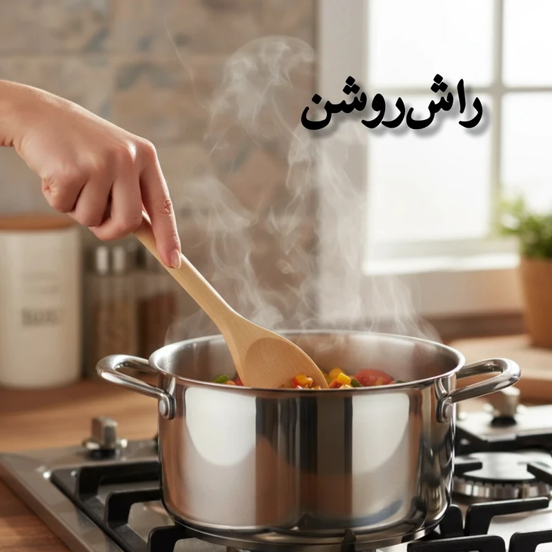 سرویس ۲پارچه قاشق چوبی دبلیو اس ws — تصویر ۲