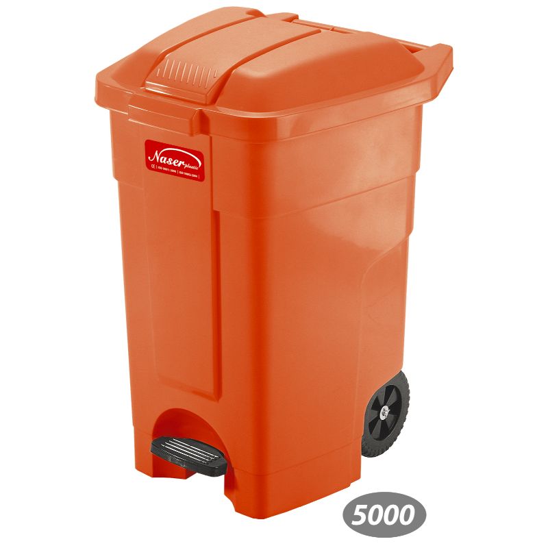 سطل پدالی چرخ دار کد 5000 — تصویر ۲