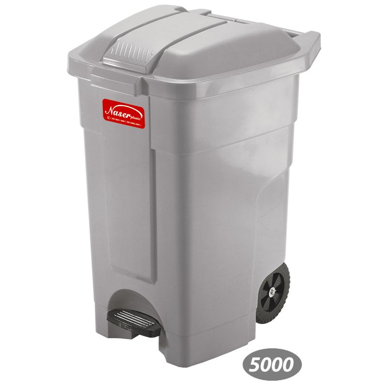 سطل پدالی چرخ دار کد 5000 — تصویر ۳