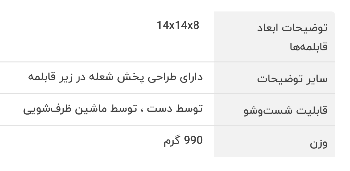 قابلمه عروس مدل دیاکو سایز ۱۴ — تصویر ۶