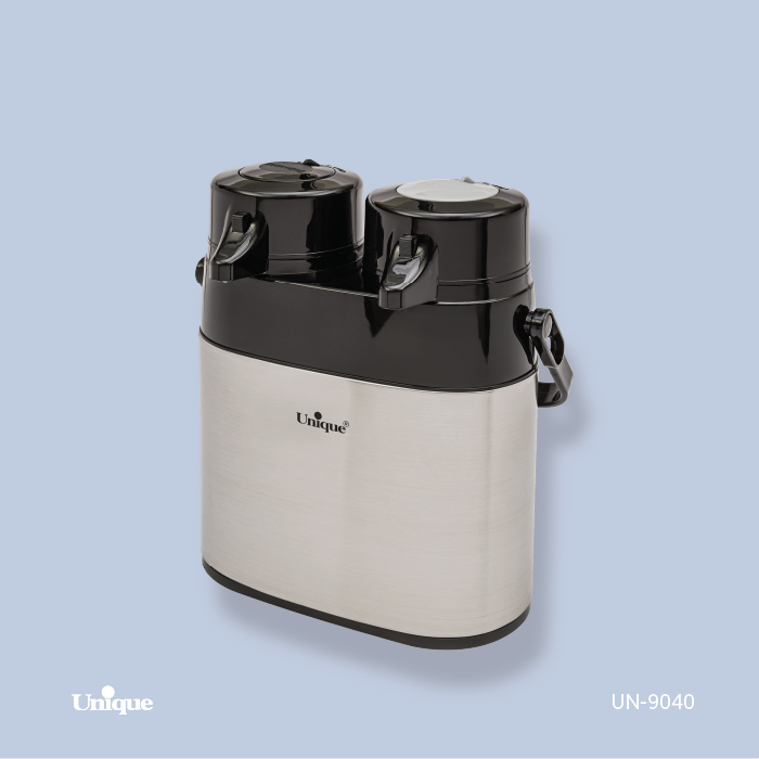 فلاسک پمپی دوقلو یونیک کد UN-9040 ( حجم هر مخزن 1 لیتر - حجم کل 2 لیتر)